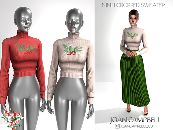 Sims 4 — MINDI CROPPED SWEATER by Joan_Campbell_Beauty_ — 6 swatches Custom thumbnail Original mesh