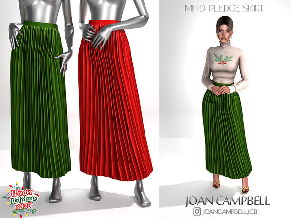 Sims 4 — MINDI PLEDGE SKIRT by Joan_Campbell_Beauty_ — 11 swatches Custom thumbnail Original mesh