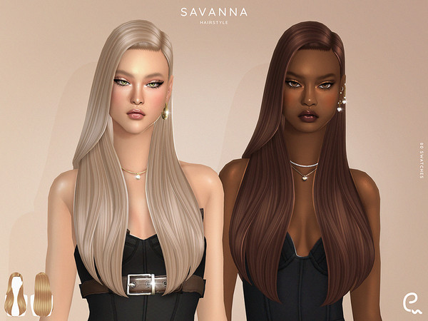 Sims 4 — Savanna Hairstyle by Enriques4 — New Mesh