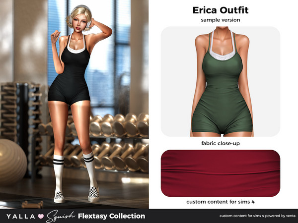 Sims 4 — YALLA - Erica Bodysuit by VentaStudio — - 5 Swatches (15 Swatches on Patreon)
