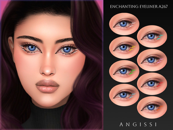 Sims 4 — Enchanting Eyeliner A267 by ANGISSI — PREVIEWS MADE USING HQ MODE Makeup category