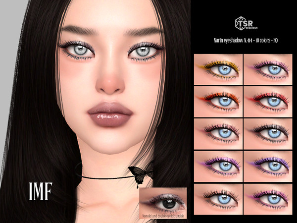 Sims 4 — IMF Narin Eyeshadow N.414 by IzzieMcFire — Narin Eyeshadow N.414 contains 10 colors in hq texture.