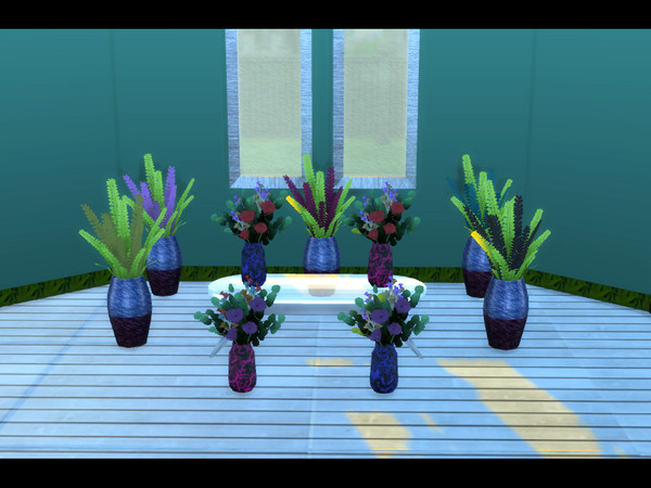 Sims 4 — Set - Lucy Dual Vase by CarineKitana — A set of Lucy vases, perfect for decorating your home.