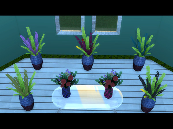 Sims 4 —  by CarineKitana — A set of Lucy vases, perfect for decorating your home.