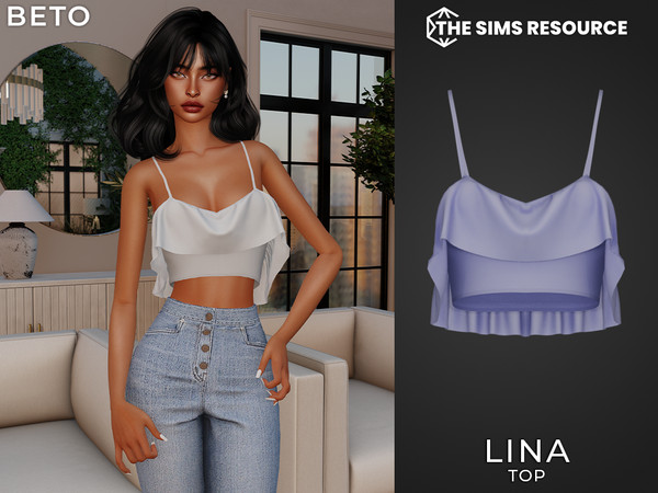 Sims 4 — Lina (Top) by Beto_ae0 — Minimalist and feminine blouse, enjoy it