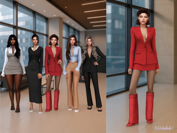 Sims 4 — MERMALADE Sheer Tights by Mermalade — Corset Shirt