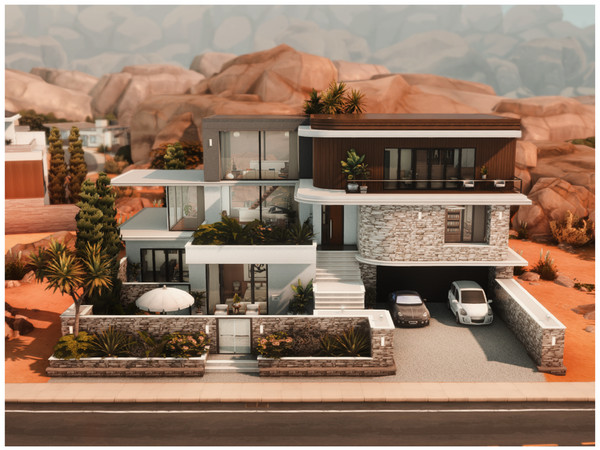 Sims 4 — MM. Modern House 128 by Merin_Martini — My Sims 4 lots some are inspired from random pictures that I found on