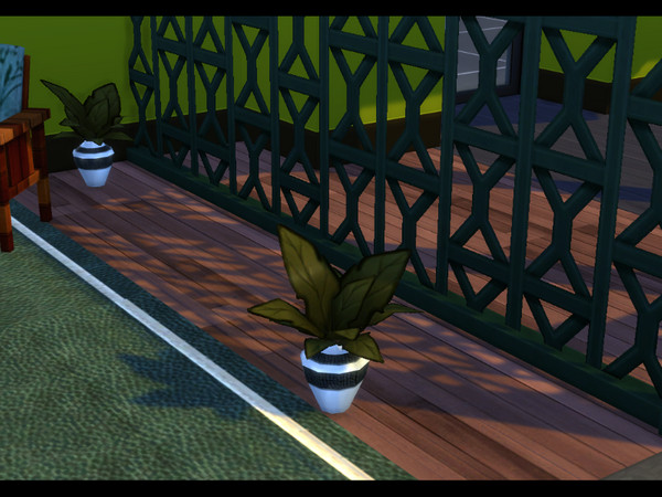 Sims 4 — Carina Arched window, Glass flowers by CarineKitana — Create a comfortable and inviting balcony with this set.