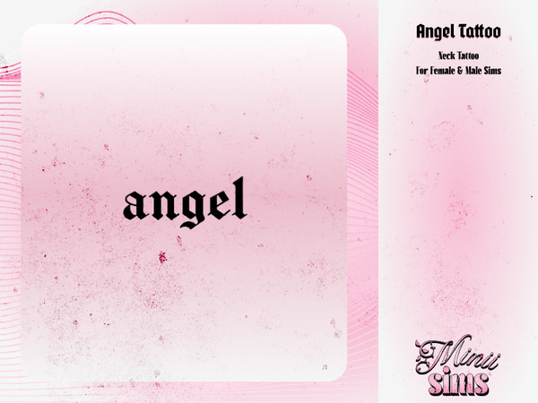 Sims 4 — Angel Tattoo - Neck by Minii_sims4 — Hi sweethearts!