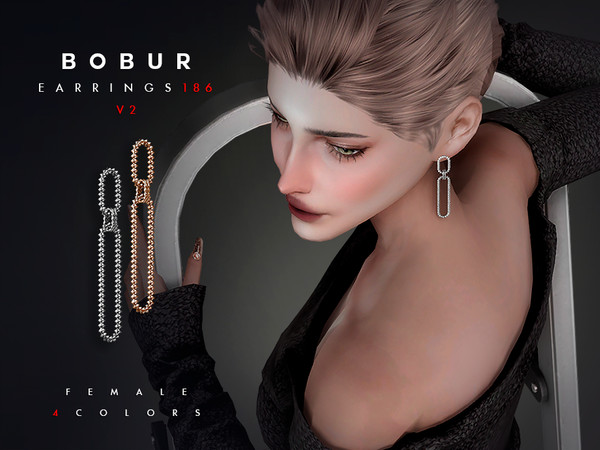 Sims 4 — Bobur Earrings 186 V2 Hat.package by Bobur2 — Please, before writing where I can download this hair, please take