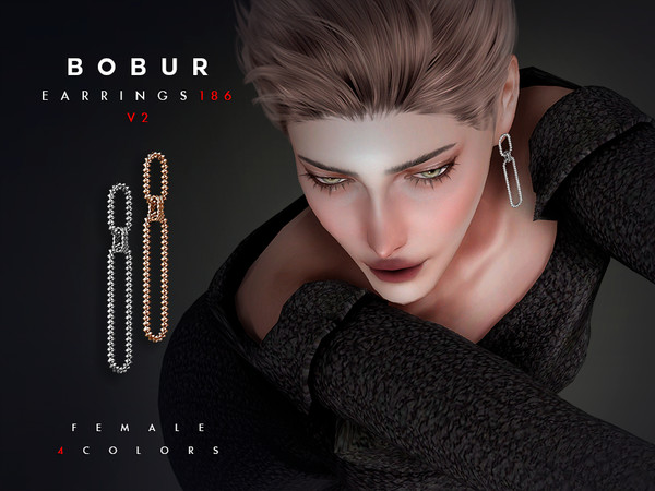 Sims 4 — Bobur Earrings 186 V2.package by Bobur2 — Please, before writing where I can download this hair, please take a