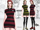 Sims 4 — OLEA - Mini Dress by Helsoseira — Style - Polo collar shirt mini dress