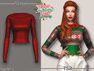 Sims 4 — WinterHolidays_Ribbed glow sweater by Mona — -New mesh-