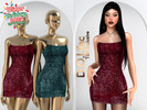 Sims 4 — Embroidered Beaded Mini Dress DO2080 by DOLilac — Custom thumbnail