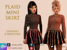 Sims 4 — ESTELLA - PLAID MINI SKIRT by linavees — New Mesh