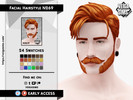 Sims 4 — Facial Hair Style N269 by David_Mtv2 — All maxis color (24 colors).
