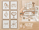 Sims 4 — Love Beige Paintings by Moniamay72 — Love Beige Paintings
