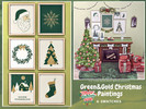 Sims 4 — Green&Gold Christmas Paitings by Moniamay72 — Green&Gold Christmas Paitings