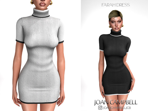 Sims 4 — FARAH DRESS by Joan_Campbell_Beauty_ — 6 swatches Custom thumbnail Original mesh
