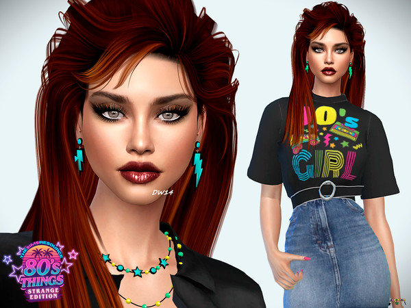 Sims 4 — 80's Things - Ottavia Vitrone by DarkWave14 — Download all CC's listed in the Required Tab to have the sim like