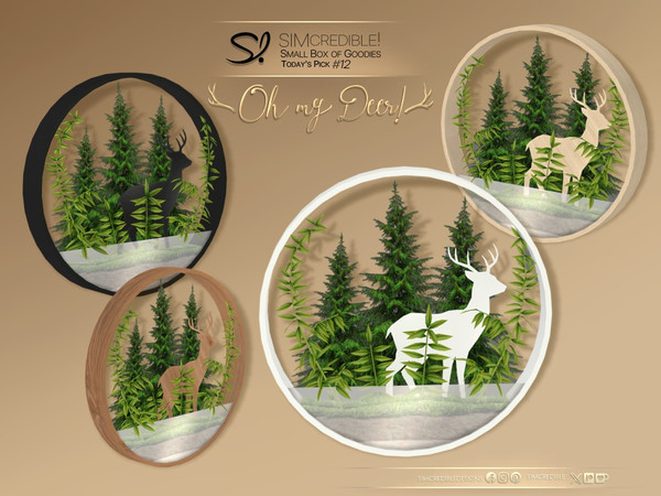 Sims 4 — Oh My Deer Wall Planter by SIMcredible! — It's SIMcredible! Small box of goodies #12 - Your lovely source for