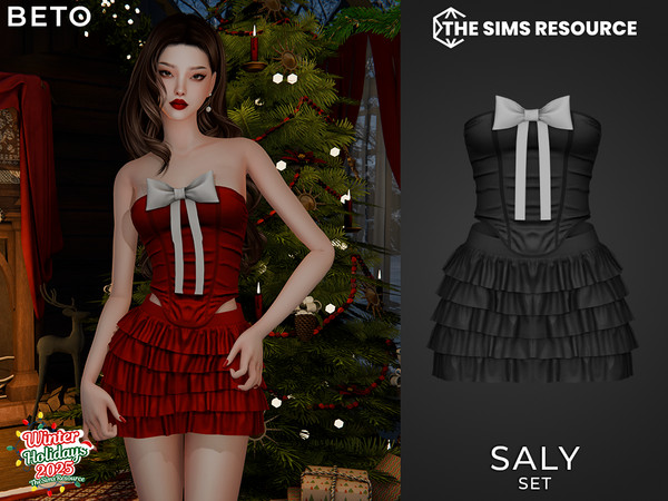 Sims 4 — By Beto - Saly (Skirt) by Beto_ae0 — Sexy and elegant outfit to celebrate the new year at a party, enjoy!