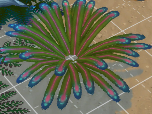 Sims 4 — Peacock Eye fern by EdnaScissorhands — A colorful fern inspired by some found in Avatar frontiers of pandora