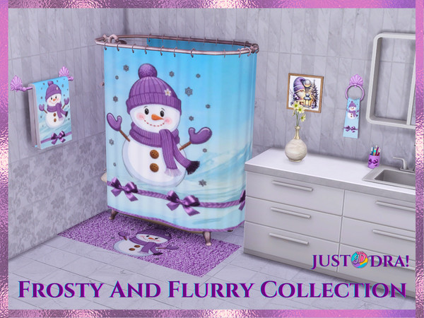 Sims 4 — JustDraven_FrostandFlurryBathroomCollection_BathMat.package by Draven298 — Frost & Flurry Bathroom