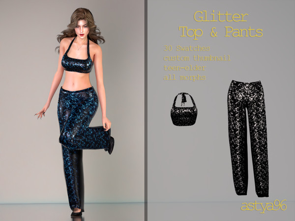 Sims 4 — astya96_Glitter Top by astya96cc — 30 swatches