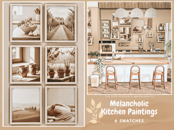Sims 4 — Melancholic Kitchen Paintings by Moniamay72 — Melancholic Kitchen Paintings
