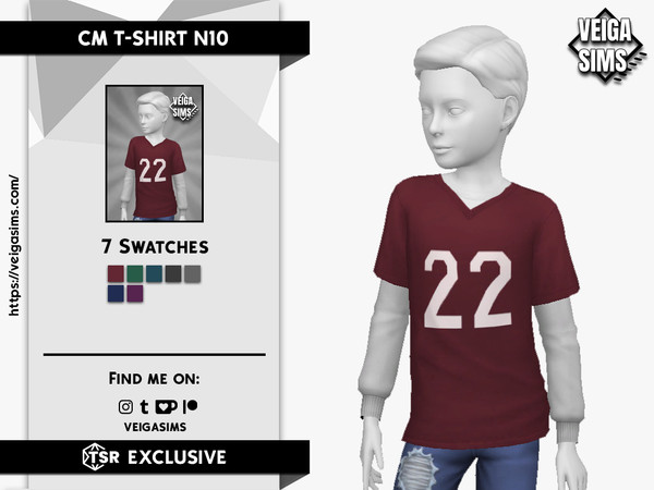 Sims 4 — CM T-SHIRT N10 by David_Mtv2 — For child only;