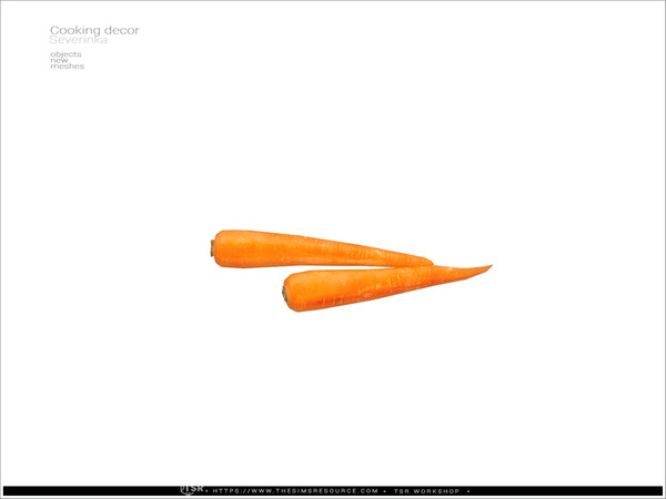 Sims 4 — Cooking decor - carrots by Severinka_ — Cooking decor set for kitchen decoration. Part 1 8 items: