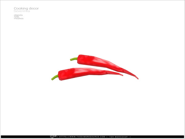 Sims 4 — Cooking decor - chili peppers by Severinka_ — Cooking decor set for kitchen decoration. Part 1 8 items:
