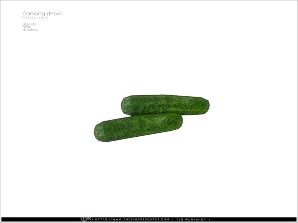 Sims 4 — Cooking decor - cucumbers by Severinka_ — Cooking decor set for kitchen decoration. Part 1 8 items: