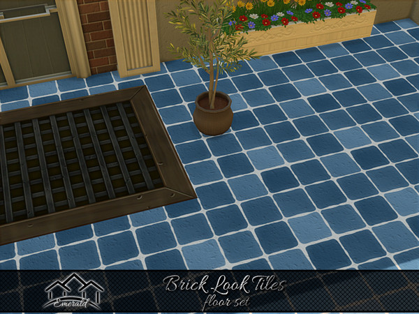 Sims 4 — Brick Look Tiles floor 2 by Emerald — Brick look tiles are a beautiful material that adds color and texture to