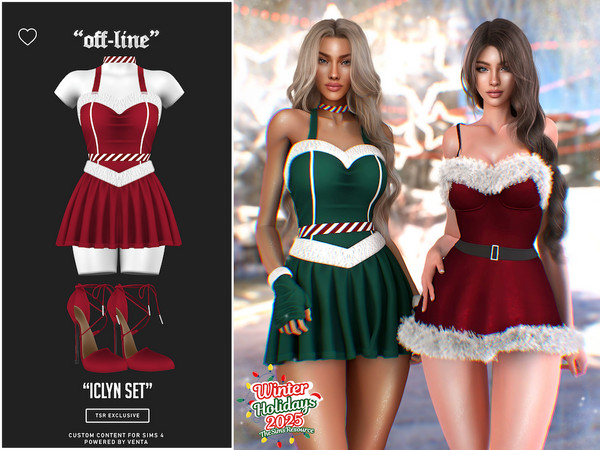 Sims 4 — [TSR Advent Calendar 2025] Off-Line Iclyn Set (Patreon Exclusive) by VentaStudio — Iclyn Dress