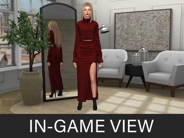 Sims 4 — By Beto - Thaly (Sweater) by Beto_ae0 — Winter outfit for Christmas and New Year's parties, enjoy!