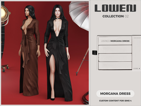 Sims 4 — LOWEN - Morgana Dress by VentaStudio — LOWEN Collection 02 is now exclusively available on TSR! Desire Dress