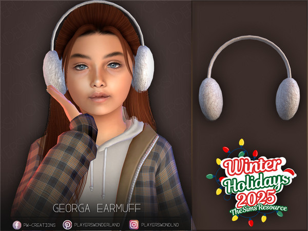 Sims 4 — Georga Earmuff Kids by PlayersWonderland — Kids version of my Georga Earmuffs. - 8 Swatches