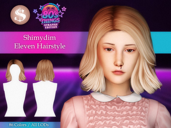 Sims 4 — Eleven Hairstyle by Shimydimsims — Hi I hope you will like this hair, it's a curled bob hairstyle inspired by