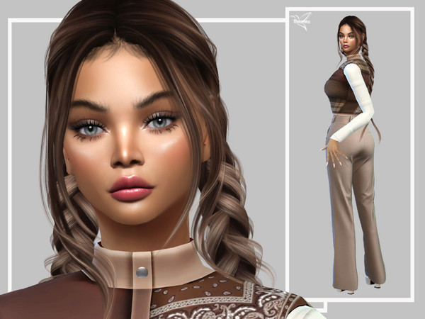 Sims 4 — Christelle Chaconnet by _TRASRAS — Go to Required tab to upload necessary CC, if you want your sim same as