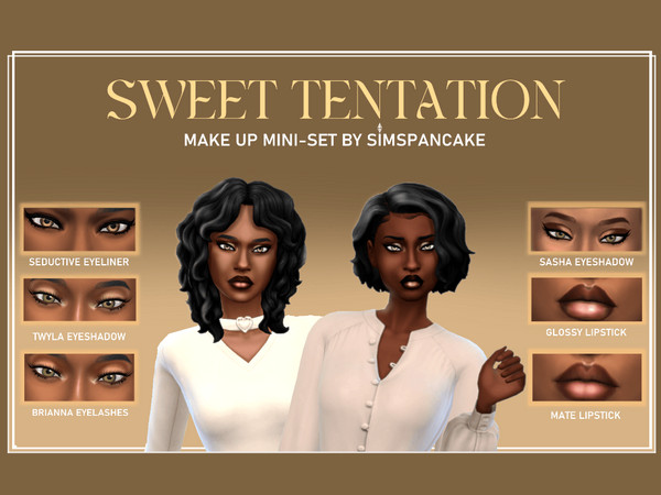 Sims 4 — simspancake_DarkMateLipstick.package by simspancake_cc — Refresh your make up with this mini set that brings new