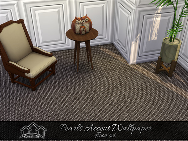 Sims 4 — Pearls Accent Wallpaper floor4 by Emerald — Create luxurious wall in your home with these pearls accent