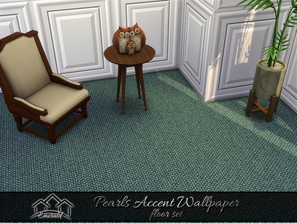 Sims 4 — Pearls Accent Wallpaper floor5 by Emerald — Create luxurious wall in your home with these pearls accent