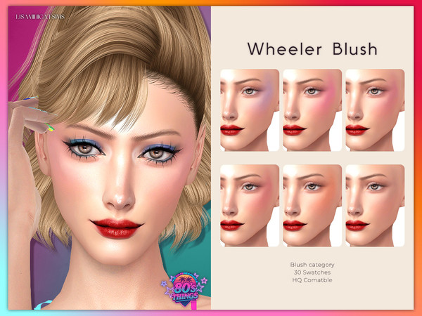 Sims 4 — LMCS Wheeler Blush by Lisaminicatsims — -80's Things Spacial -Blush category -HQ comatble -30 swatches