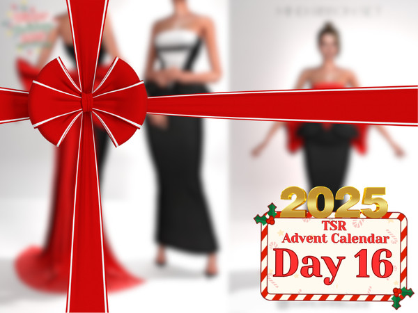 Sims 4 — MINDI DRESS by Joan_Campbell_Beauty_ — INCLUDES: RIBBON HAT CATEGORY (11 SWATCHES)