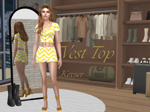 Sims 4 — VEST TOP FOR FEMALE by kevseryesilyurt10 — vest top for female base game