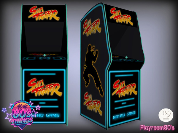 Sims 4 — Jomsims playroom 80s things deco arcasimi 3 by jomsims — Step into an ultra stylish retro playroom inspired by