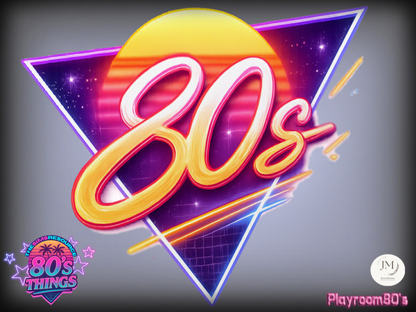 Sims 4 — Jomsims playroom 80s things wall light 2 by jomsims — Step into an ultra stylish retro playroom inspired by the