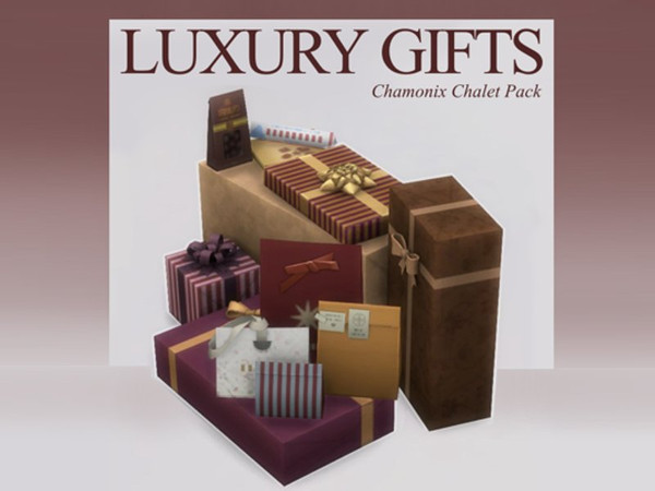 Sims 4 — HYC - Famous Chocolatier Set by iiwaen — 3 CC Pack: Famous Chocolatier Set - 7 swatches Luxury Gift Packs - 18